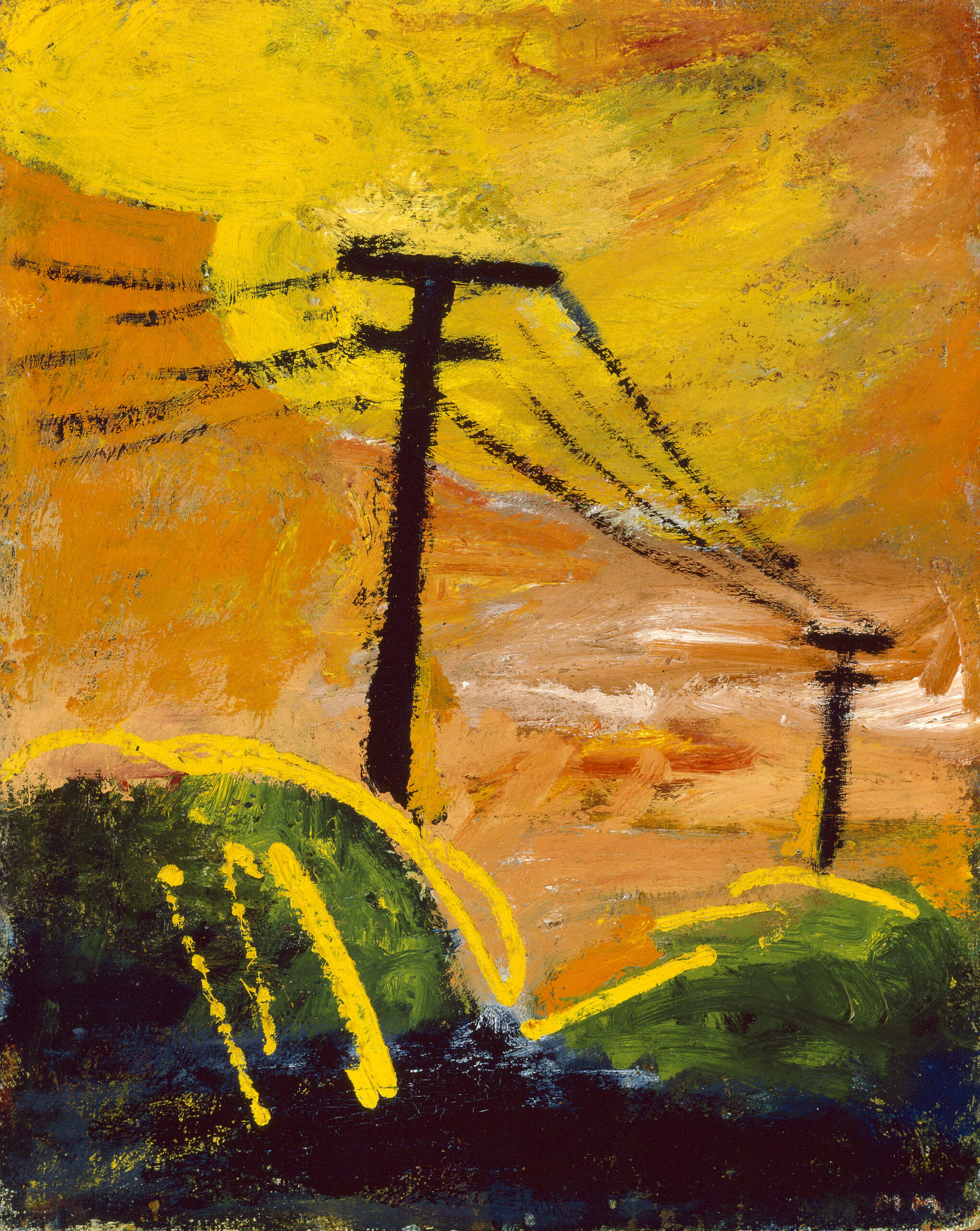 Mauno Markkula: Puhelinpylväitä, 1954 © HAM / Hanna Kukorelli